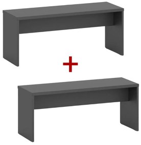 Ławka szatniowa 1+1 GRATIS, 1000 mm, grafitowy