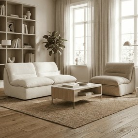 Zestaw Nuvia Living 3-osobowy – biały i piaskowy