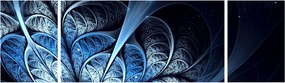Obraz ciemnoniebieskiego kwiatu (170x50 cm)