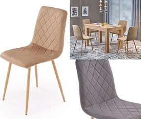 Krzesło tapicerowane do jadalni z pikowaniem K525 WD Halmar