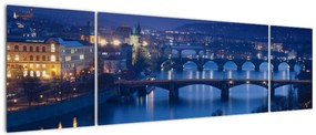 Obraz praskich mostów (170x50 cm)