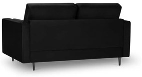 Czarna aksamitna sofa Milo Casa Santo, 174 cm