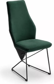 Minimalistyczne krzesło welurowe Ibis do salonu