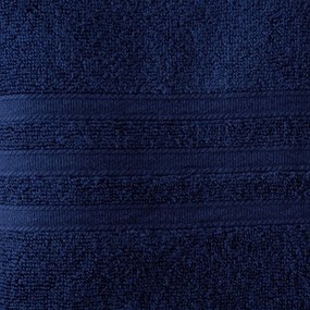 Ciemnoniebieskie bawełniane ręczniki kąpielowe frotte zestaw 2 szt. 90x140 cm Zero Twist – Catherine Lansfield
