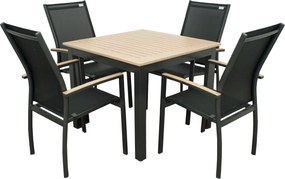 Doppler EXPERT WOOD antracyt - gastro stół aluminiowy 90x90x75cm - Towar z drobną wadą (N519)