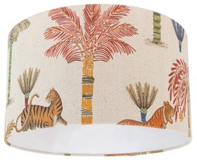 Wielokolorowy abażur z tkaniny we wzór zwierzęcy 35/35/20