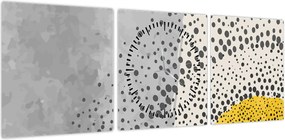 Obraz - Abstrakcyjny obraz plaży N⁰3 (z zegarem) (90x30 cm)