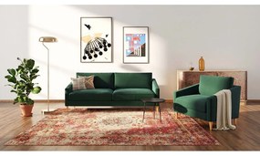 Ciemnozielona aksamitna sofa 200 cm Karoto – Ame Yens