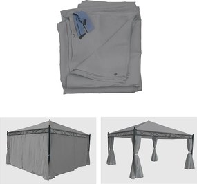 Pergola boczna Calpe III (zestaw 4 sztuk),  jasnoszary