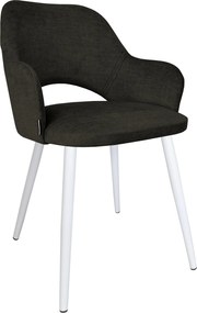 Krzesło Milano tkanina Vogue noga metalowa : Kolor nogi - Biały stożek, Kolor tkaniny - VOGUE - VOGUE 17, Typ siedziska - Siedzisko stałe