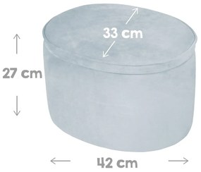 Jasnoniebieski aksamitny puf dziecięcy Lil Sofa – Roba