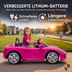 AIYAPLAY Dziecięcy samochód elektryczny Porsche 12V z akumulatorem litowym, pilotem, 2 silniki, łagodny start, tylne zawieszenie | Aosom PL