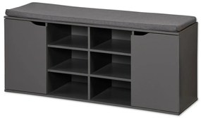 Kesper 15919 Szafka na buty z siedziskiem, szara,103 x 48 x 30,5 cm