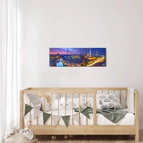 Obraz - Niebieskie niebo nad Berlinem (z zegarem) (90x30 cm)