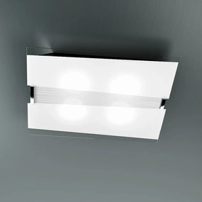 Lampa sufitowa Toplight Mad 4-punktowa z gniazdem E27, chromowana i biała rama, nowoczesny design 70x50x10cm