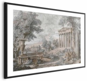 Plakat Świątynia na wzgórzu 42x29,7 cm z ramą czarną z marginesem ARTGEIST B