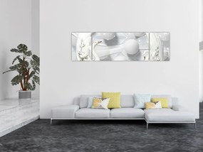 Obraz - Złoty łabędź na wodzie (170x50 cm)