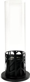 Piper - Czarna metalowa świeca stołowa z bioetanolem