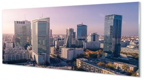 Panel Szklany Warszawa Wieżowce panorama