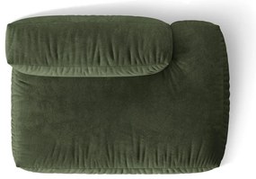 Zielony aksamitny moduł sofy (prawostronny) Martina – Micadoni