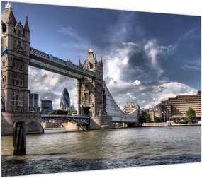 Obraz na szkle -  Tower Bridge w Londynie (70x50 cm)