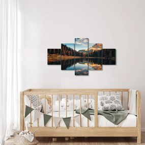 Obraz - Alpy, Włochy, Dolomity, Lago Antorno (125x70 cm)