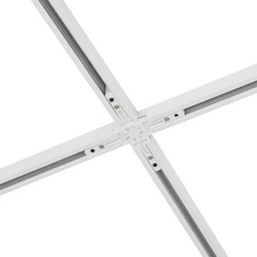 Nowoczesny system oświetlenia szynowego z 10 reflektorami w kolorze beżowym i białym, jednofazowy - Slimline Uzzy