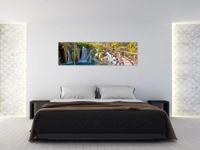 Obraz - Wejście na wodospady (170x50 cm)