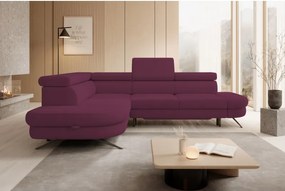 Narożnik OTIS L Lewostronny Regulowane Zagłówki wolnostojący tkanina AURORA 09 WERSAL