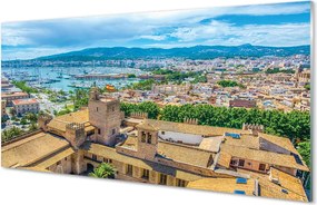 Panel szklany do Kuchni Portowy Urok Hiszpańskiego Miasta