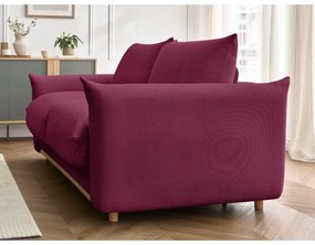 Bordowa rozkładana sofa 214 cm Ernest – Bobochic Paris