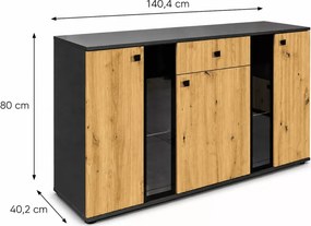 Komoda Salor w kolorze Dąb Artisan + Matera do salonu