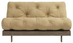 Musztardowobeżowa rozkładana sofa 140 cm Roots – Karup Design