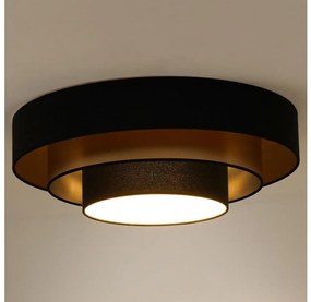 Duolla - LED Plafon LUNETA LED/26W/230V śr. 60 cm 4000K czarny/złoty