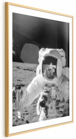 Plakat Zawód kosmonauta 21x30 cm z ramą złotą z marginesem ARTGEIST B