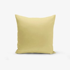 Musztardowa poszewka na poduszkę Minimalist Cushion Covers Düz, 45x45 cm