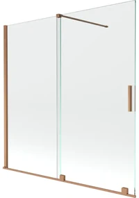 Mexen Velar parawan nawannowy 2-skrzydłowy rozsuwany 160 x 150 cm, transparent, miedź szczotkowana - 896-160-000-01-65