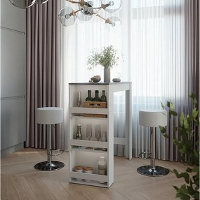 Zestaw stołu barowego biały/antracyt 45x110x106 repose