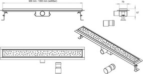 Odpływ liniowy ze stali nierdzewnej GT01