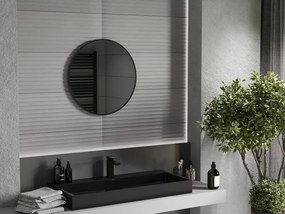 Mexen Loft lustro łazienkowe okragłe 60 cm, rama czarna - 9850-060-060-000-70