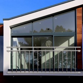 Francuski balkon ZOE, 184x90cm, srebrna Monzana