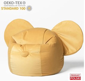 Żółty dziecięcy worek do siedzenia Ears – The Brooklyn Kids
