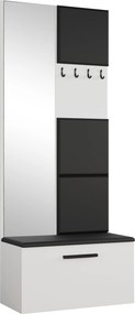 Masseno Garderoba MODULO 161,2/204/40 cm do Przedpokoju Nowoczesna Biała