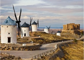 Obraz - Wiatraki Consuegra, Hiszpania (70x50 cm)