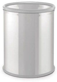 Wewnętrzny kosz do biura na śmieci, śmietnik, 7 l, lakierowany biały