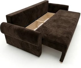 Sofa z Funkcją Spania RELON Brązowa Nowoczesna