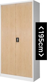 Szafa biurowa Eco Design Jan H 90x40x195 cm biały/dąb sonoma