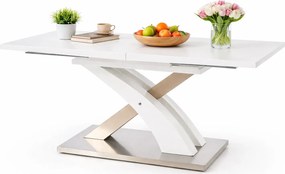 Stół rozkładany biały połysk F8-Z34
