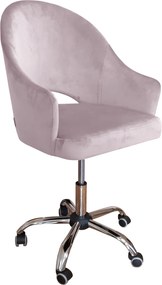 Fotel obrotowy VELVET tkanina Welur krzesło biurowe : Kolor Stelaża - Chrom, Kolor tkaniny - VELVET - MG55, Typ siedziska - Siedzisko obrotowe 360°, Typ tkaniny - Velvet