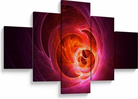 Nowoczesny obraz różowej abstrakcji (125x70 cm)